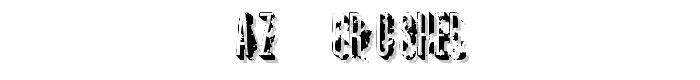 AZ  crushed font
